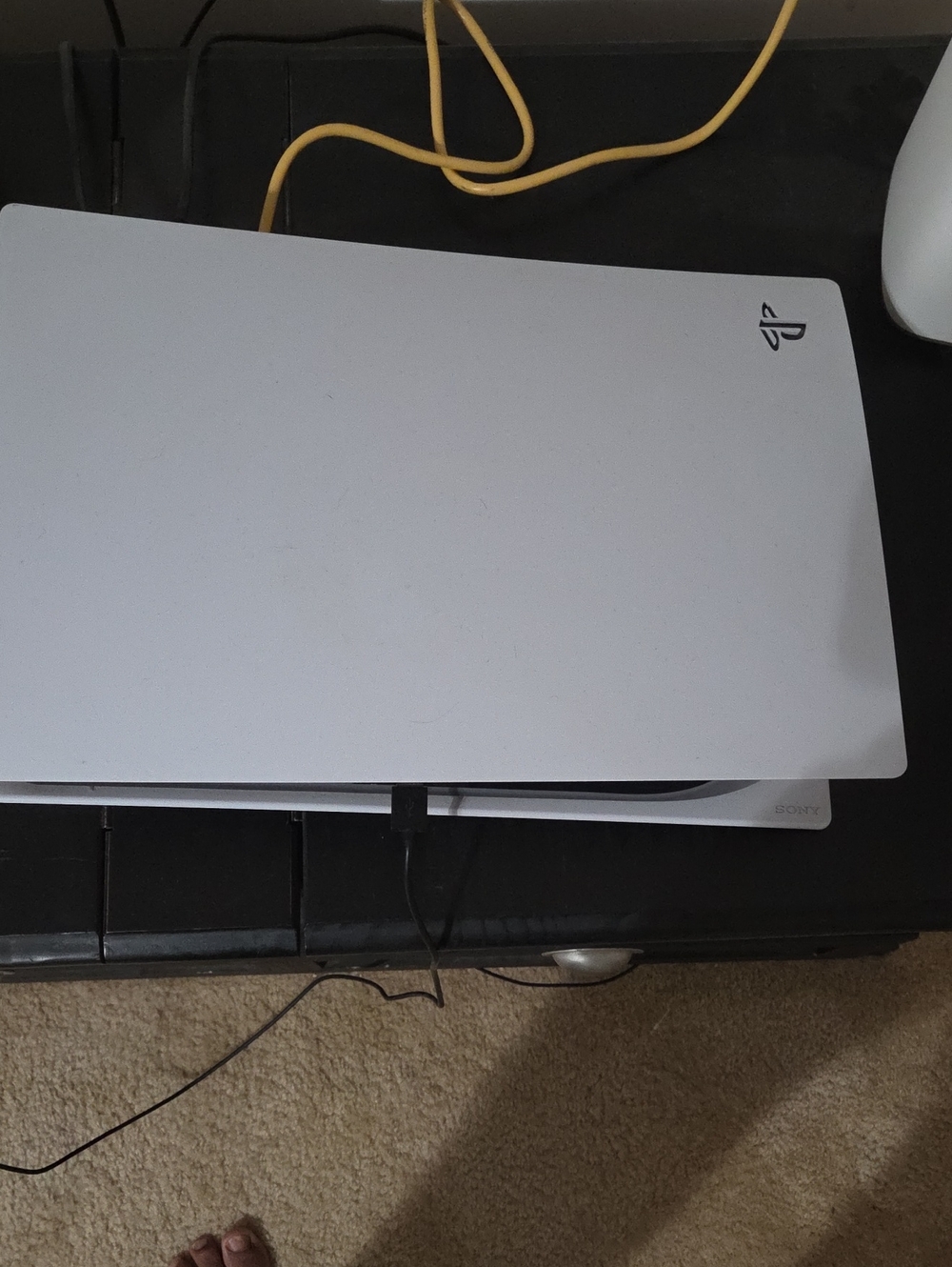 Sony White PlayStation 5 Slim Console - Top View